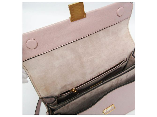 Borsa a mano e borsa a tracolla in pelle Miu Miu Madras 5BA108 Rosa - vista 14