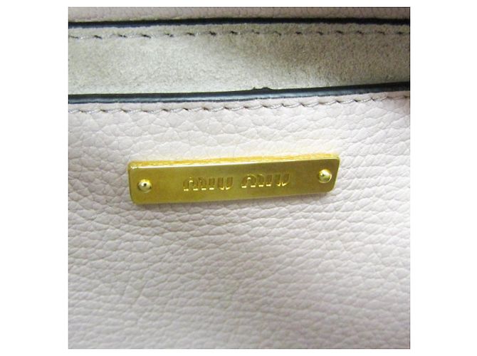 Borsa a mano e borsa a tracolla in pelle Miu Miu Madras 5BA108 Rosa - vista 17