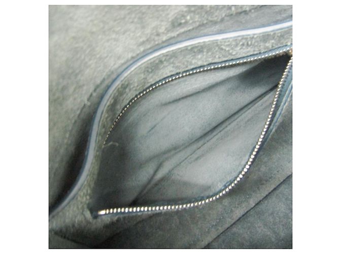 Céline Borsa a tracolla in pelle da donna Celine Sangle Small Bucket Blu - vista 12