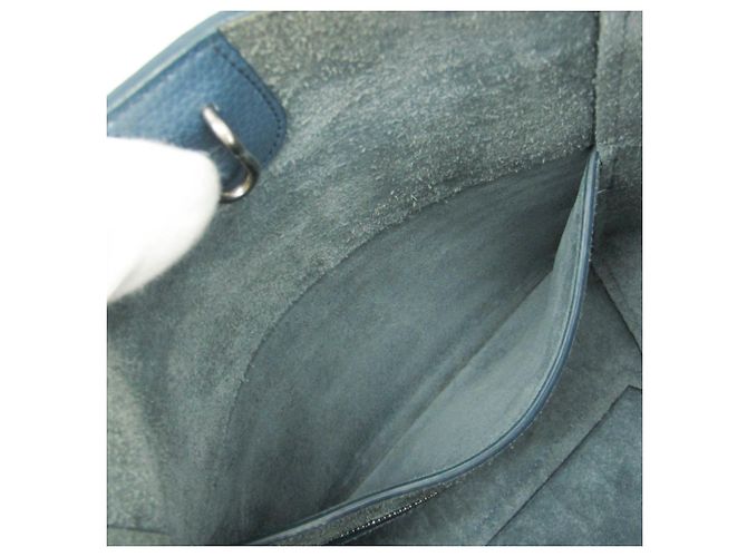 Céline Borsa a tracolla in pelle da donna Celine Sangle Small Bucket Blu - vista 13