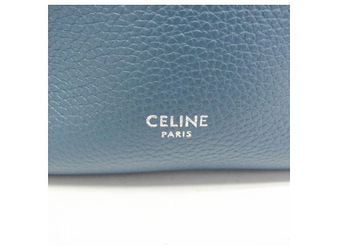 Céline Borsa a tracolla in pelle da donna Celine Sangle Small Bucket Blu - vista 16