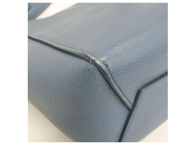 Céline Borsa a tracolla in pelle da donna Celine Sangle Small Bucket Blu - vista 4