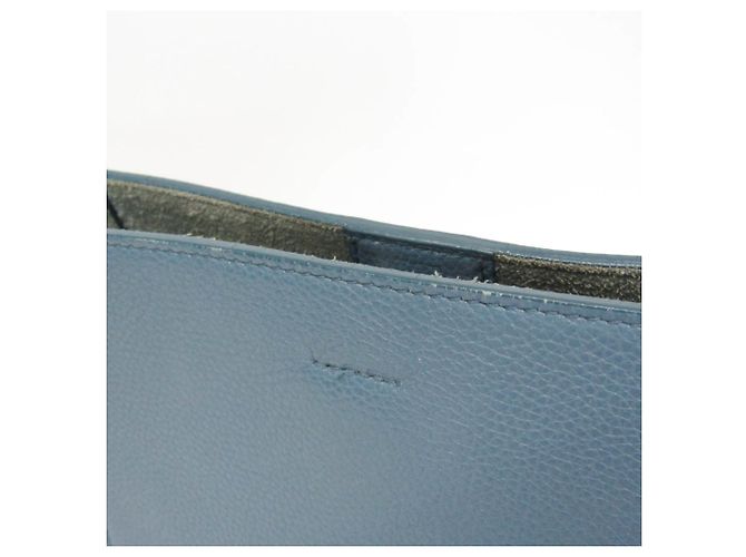 Céline Borsa a tracolla in pelle da donna Celine Sangle Small Bucket Blu - vista 8