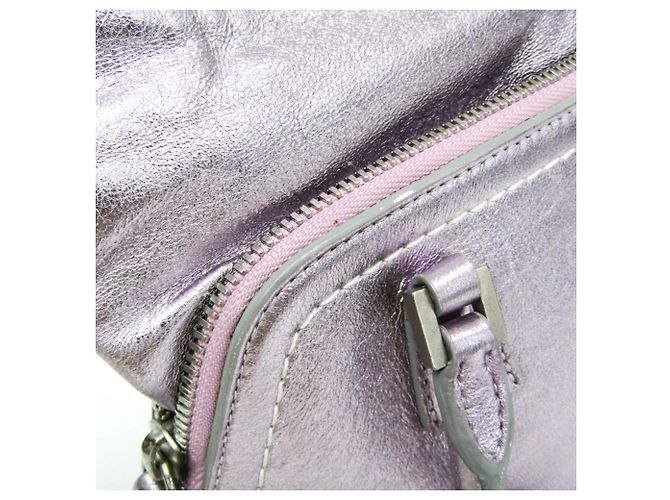 Maison Martin Margiela Borsa a tracolla in pelle rosa metallizzato Maison Margiela - vista 10