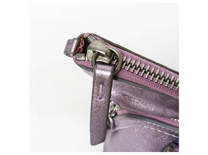 Maison Martin Margiela Borsa a tracolla in pelle rosa metallizzato Maison Margiela - vista 16