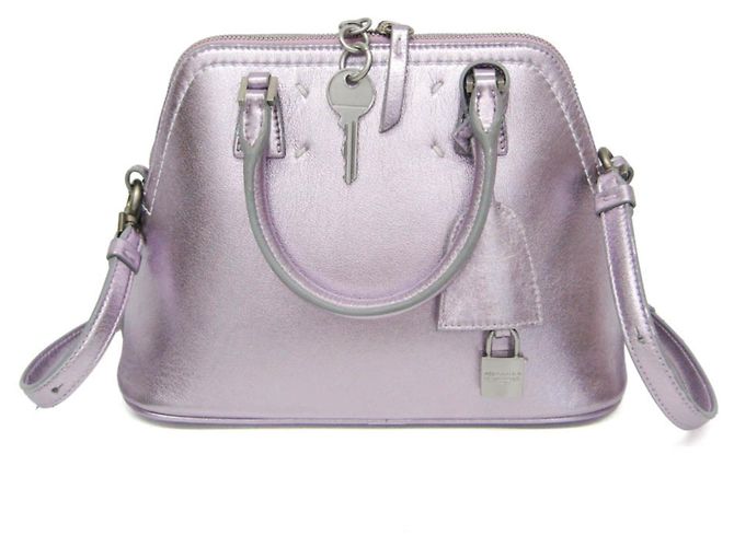 Maison Martin Margiela Borsa a tracolla in pelle rosa metallizzato Maison Margiela - vista 2