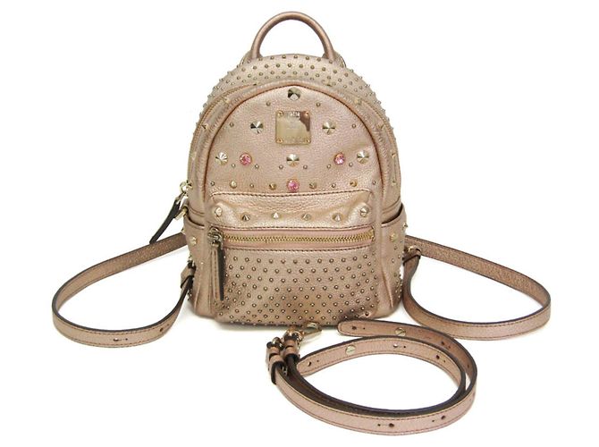 Zaino e Borsa a Spalla in Pelle MCM BEBE BOO D'oro - vista 2
