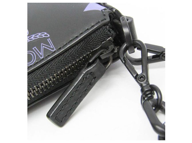 Pochette Mini Visetos Color Splash MCM Nero Porpora - vista 7