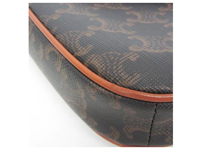 Céline Celine Triomphe Triangle Schultertasche Braun Schwarz - Ansicht 6