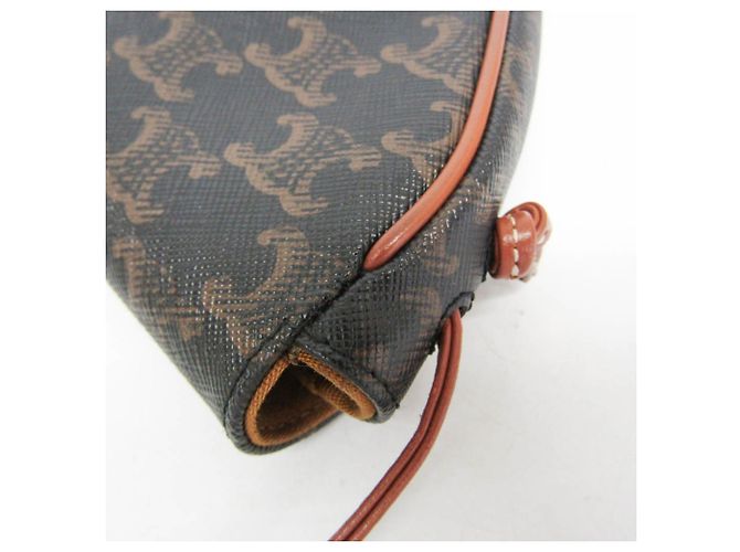 Céline Celine Triomphe Triangle Schultertasche Braun Schwarz - Ansicht 7