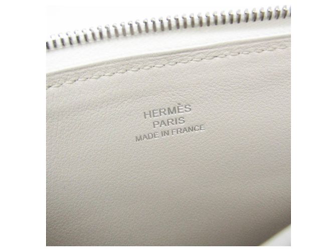 Hermès Pochette Hermes Atou GM in pelle Evercalf Bianco - vista 10
