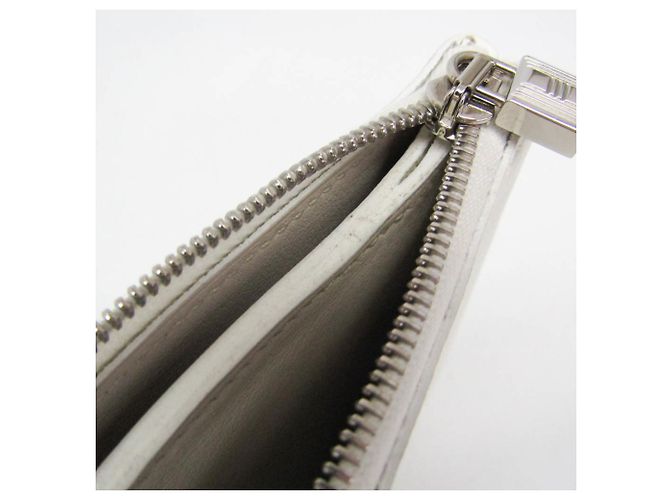 Hermès Pochette Hermes Atou GM in pelle Evercalf Bianco - vista 9