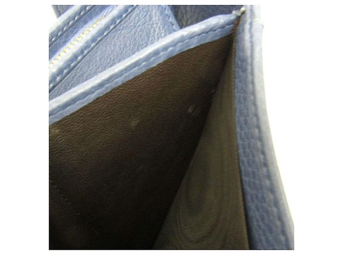 Gucci Bamboo Ledergeldbörse Blau - Ansicht 12