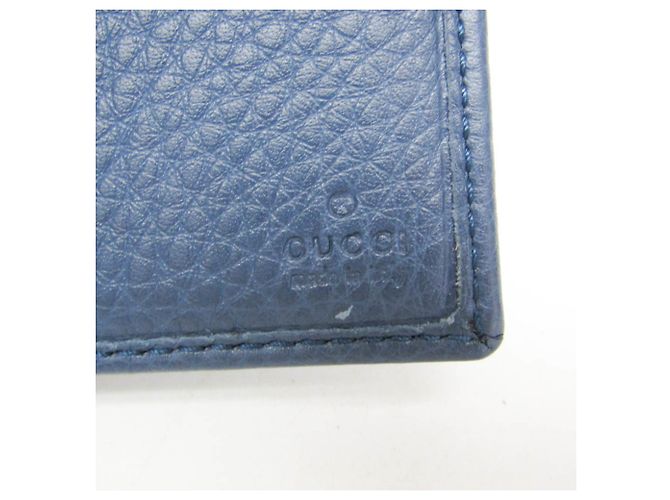 Gucci Bamboo Ledergeldbörse Blau - Ansicht 13