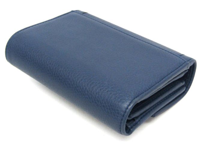 Gucci Bamboo Ledergeldbörse Blau - Ansicht 3