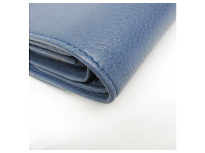 Gucci Bamboo Ledergeldbörse Blau - Ansicht 6