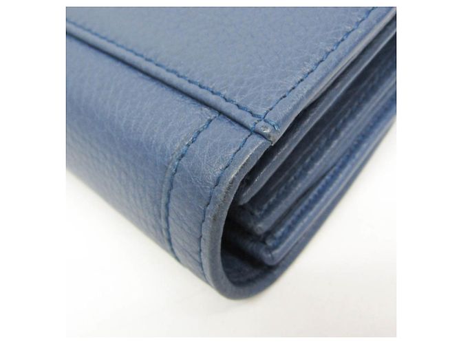 Gucci Bamboo Ledergeldbörse Blau - Ansicht 7