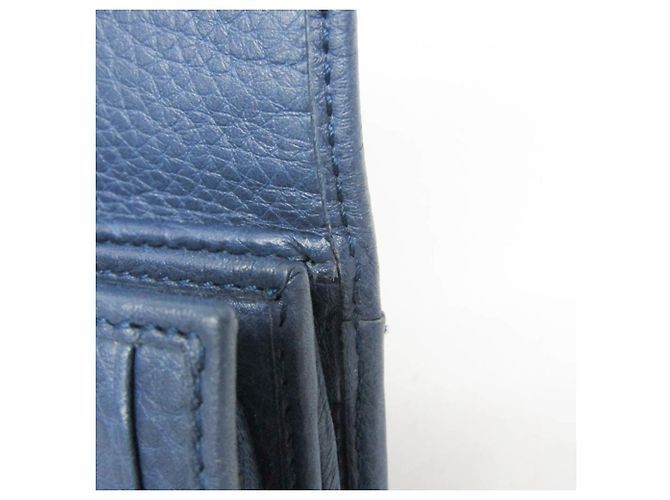 Gucci Bamboo Ledergeldbörse Blau - Ansicht 9