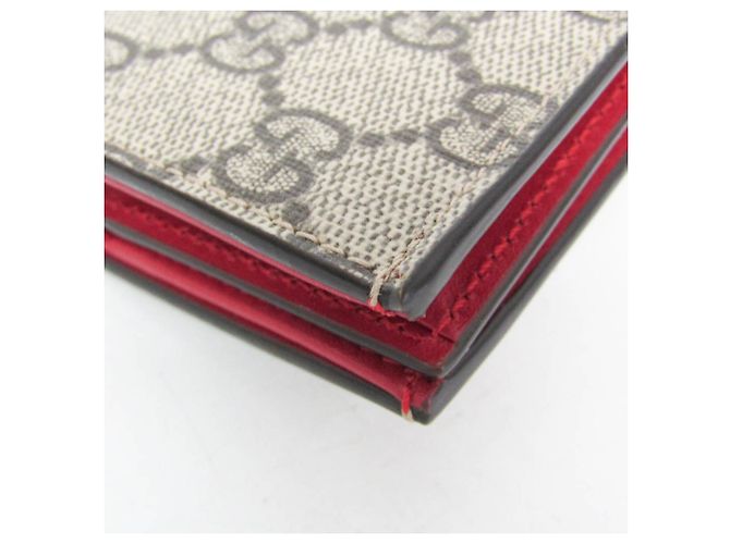 Cartera Bi-Fold Gucci GG Supreme Cereza Roja Beige - vista 5