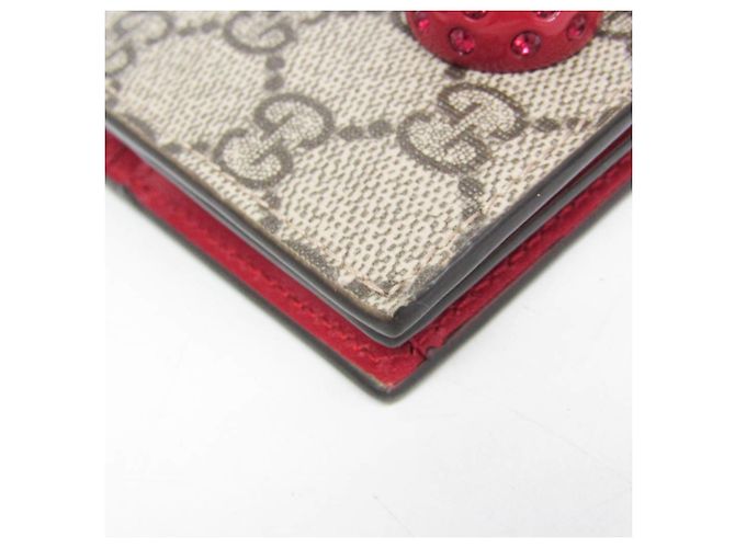 Cartera Bi-Fold Gucci GG Supreme Cereza Roja Beige - vista 6