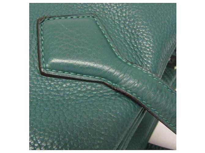 Hermès Borsa Boston Hermes Victoria 40 Verde - vista 11