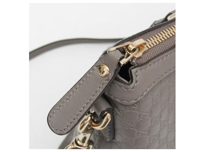 Borsa a mano Gucci MicroGuccissima in pelle - Gray Marrone - vista 11