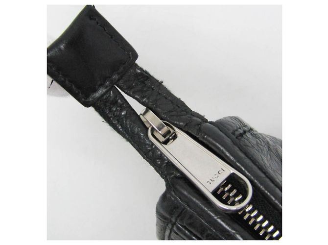 Clutch in pelle Gucci Interlocking 575991 Nero - vista 11
