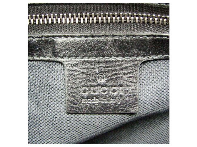 Clutch in pelle Gucci Interlocking 575991 Nero - vista 14