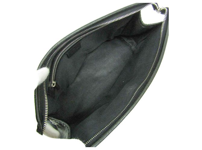 Clutch in pelle Gucci Interlocking 575991 Nero - vista 3