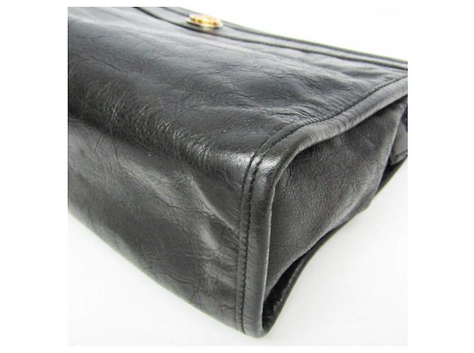 Clutch in pelle Gucci Interlocking 575991 Nero - vista 5