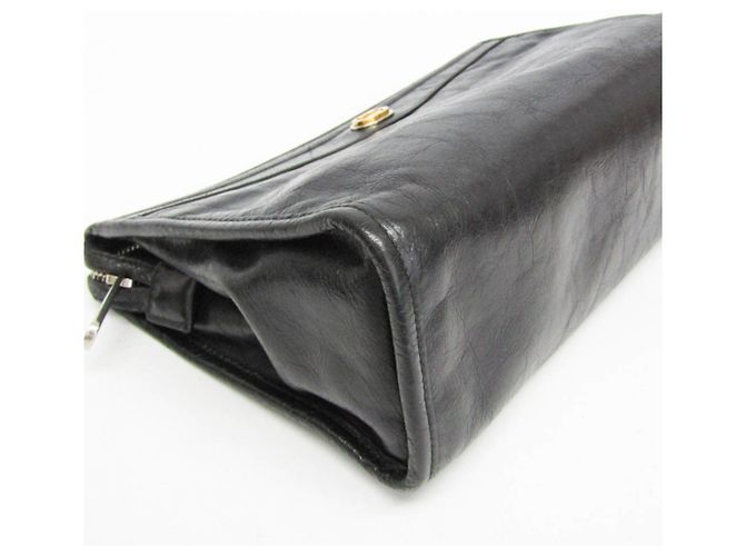 Clutch in pelle Gucci Interlocking 575991 Nero - vista 6