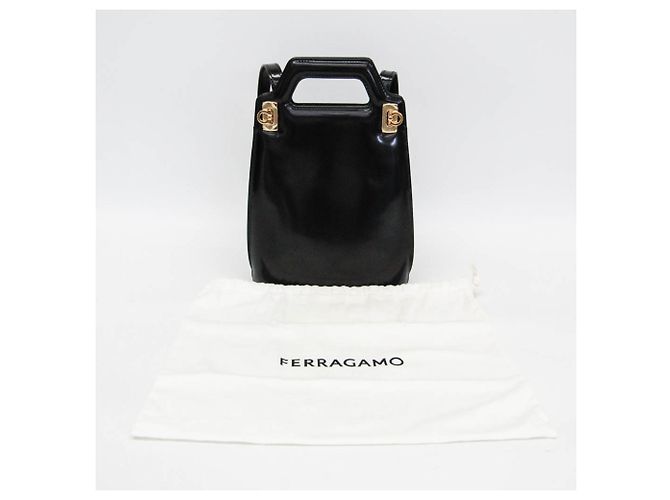 Borsa Salvatore Ferragamo Gancini Wanda DH-21 Nero - vista 2