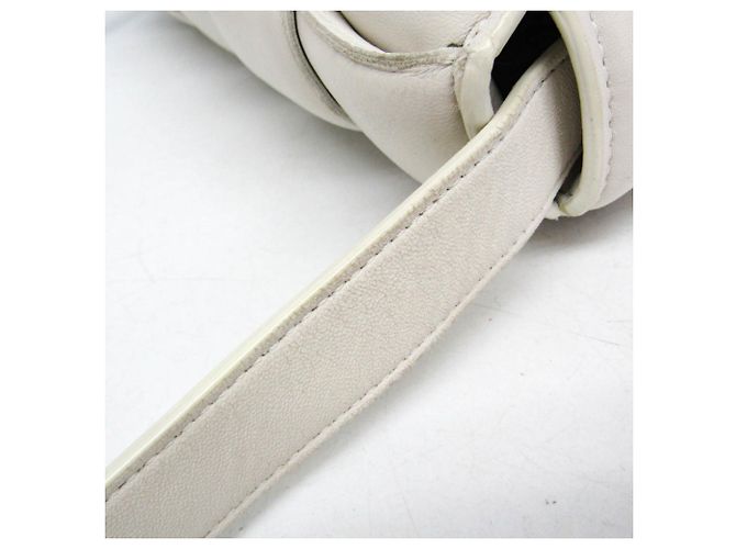 Borsa a Spalla Bottega Veneta Intrecciato Padded Cassette Bianco sporco - vista 12