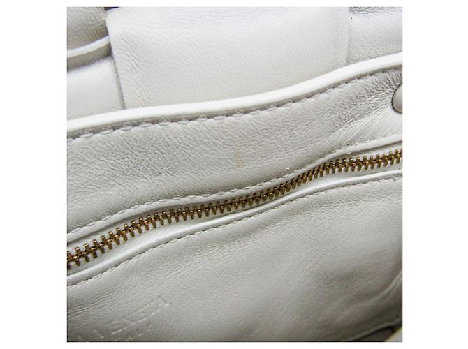Borsa a Spalla Bottega Veneta Intrecciato Padded Cassette Bianco sporco - vista 18