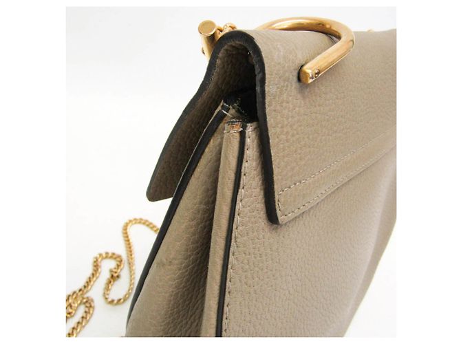 Borsa a tracolla in pelle Chloé Drew 3S1031 da donna Grigio - vista 7