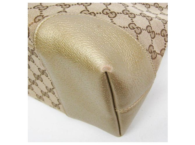 Borsa Gucci GG Canvas Bree 353120 Beige D'oro - vista 4