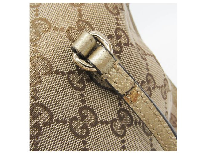 Borsa Gucci GG Canvas Bree 353120 Beige D'oro - vista 8