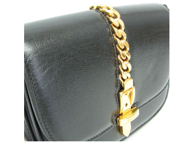 Mini borsa a tracolla Gucci Sylvie 1969 Nero - vista 9