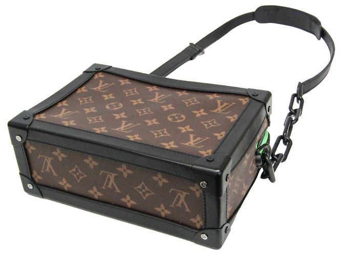 Borsa a tracolla Louis Vuitton Monogram LV Friend Soft Trunk Marrone Nero - vista 2