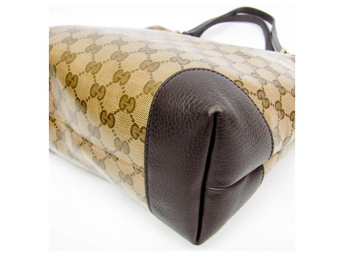 Borsa Tote Gucci GG Crystal Beige Marrone scuro - vista 5