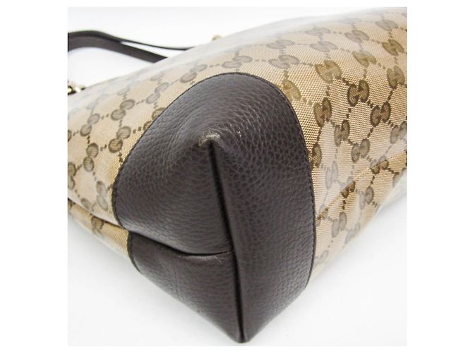 Borsa Tote Gucci GG Crystal Beige Marrone scuro - vista 6