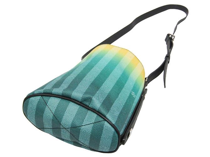 Louis Vuitton Damier Stripe Sac Marant Messenger Bag Nero Verde Giallo - vista 2
