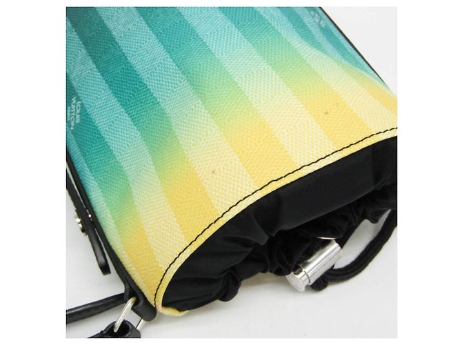 Louis Vuitton Damier Stripe Sac Marant Messenger Bag Nero Verde Giallo - vista 6