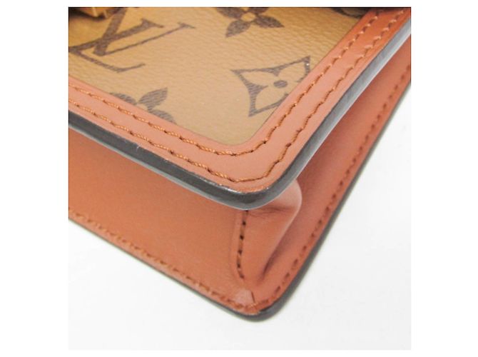 Louis Vuitton Monogram Reverse Dauphine Chain Wallet M68746 Marrone Beige - vista 6