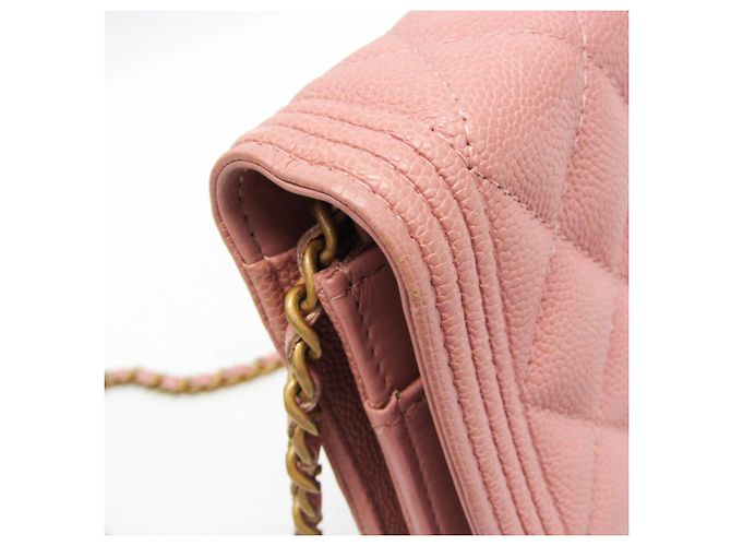 Cartera de cadena/hombro Chanel Boy de piel de becerro granulada para mujer - vista 8