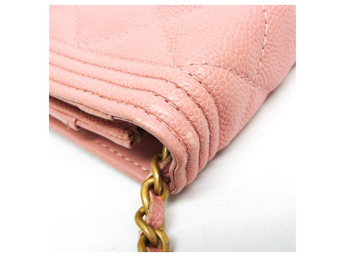 Cartera de cadena/hombro Chanel Boy de piel de becerro granulada para mujer - vista 9