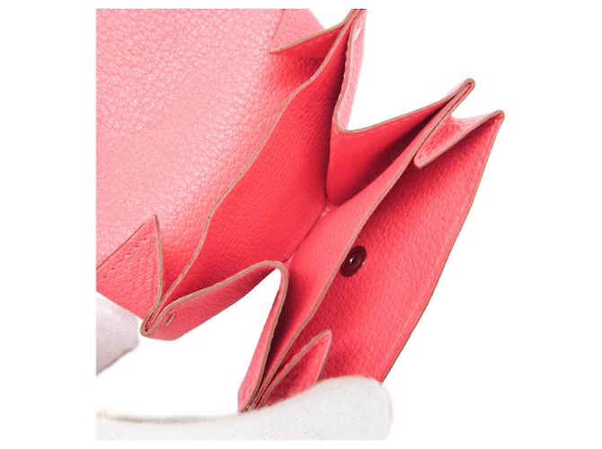 Hermès Monedero de piel de cabra LE 72 Pink Hermes Rosa - vista 3