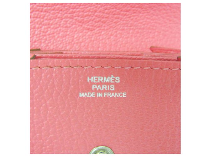 Hermès Monedero de piel de cabra LE 72 Pink Hermes Rosa - vista 6