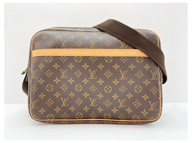 Borsa a Spalla Louis Vuitton Reporter GM Marrone - vista 14