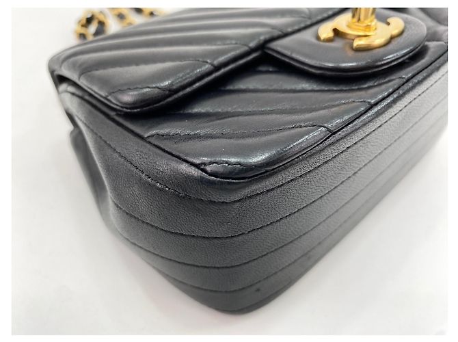 Borsa a Spalla Mini Matelassé Chanel Nero - vista 8
